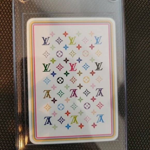 Auth. LOUIS VUITTON White MURAKAMI 6 OF SPADES PLAYING CARD - Picture 5 of 5